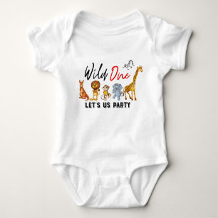 Body Para Bebê Selgle Safari Wild One Baby Boy 1 Aniversário Romp