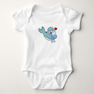 Body Para Bebê Selo com Peixe