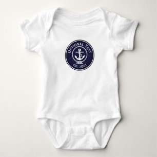 Body Para Bebê Selo Náutico de Âncora