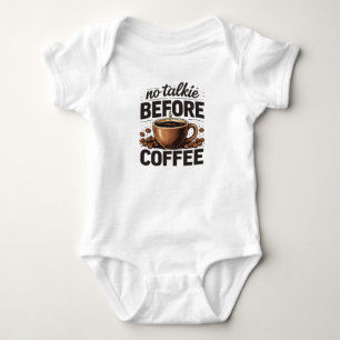 Body Para Bebê Sem Conversa Antes do Café – Amante de Café Divert
