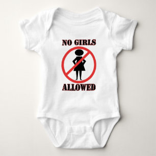 Body Para Bebê Sem Meninas Permitidas