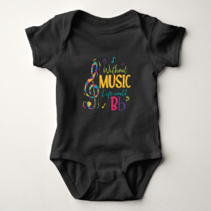 Body Para Bebê Sem Música A Vida Seria Uma Nota Musical De Flat