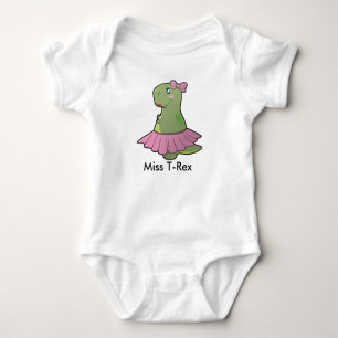 Body Para Bebê Senhorita T-Rex Bodysuit do dinossauro do bebé