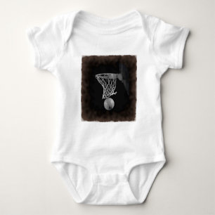 Body Para Bebê Sépia Basquete