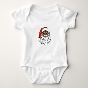 Body Para Bebê sequências de preto santa claus