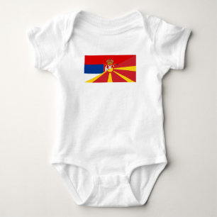 Body Para Bebê serbia macedonia bandeira país meio símbolo