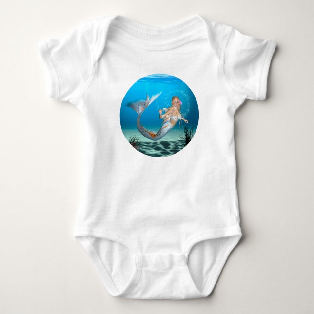 Body Para Bebê Sereia Adorável (Frente)