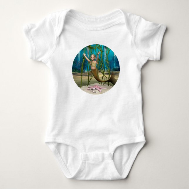Body Para Bebê Sereia Bebê (Frente)