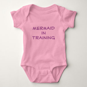 Body Para Bebê "Sereia em Treinamento" Bodysuit de Bebê