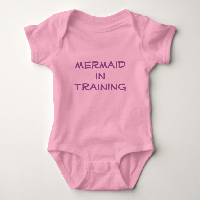 Body Para Bebê "Sereia em Treinamento" Bodysuit de Bebê (Frente)