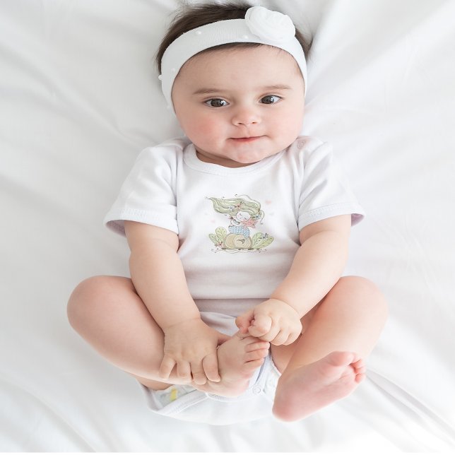 Body Para Bebê Sereia Fofa (Cute Mermaid Baby Bodysuit)