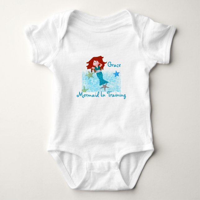 Body Para Bebê Sereia No Treinamento (Frente)