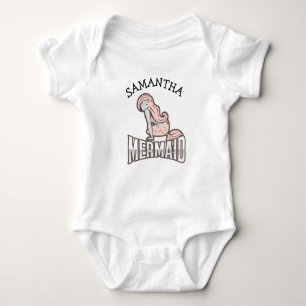 Body Para Bebê Sereia Rosa