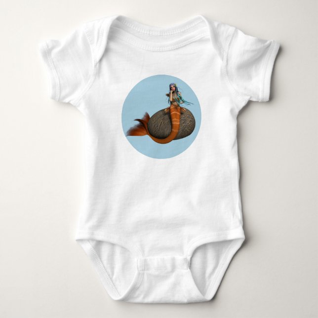Body Para Bebê Sereia Triste (Frente)