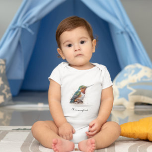 Body Para Bebê Serenata de Beija-flor Joalheria, personalizado