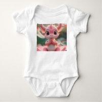 Serene Dragon no Lotus - Bebê-Roupa