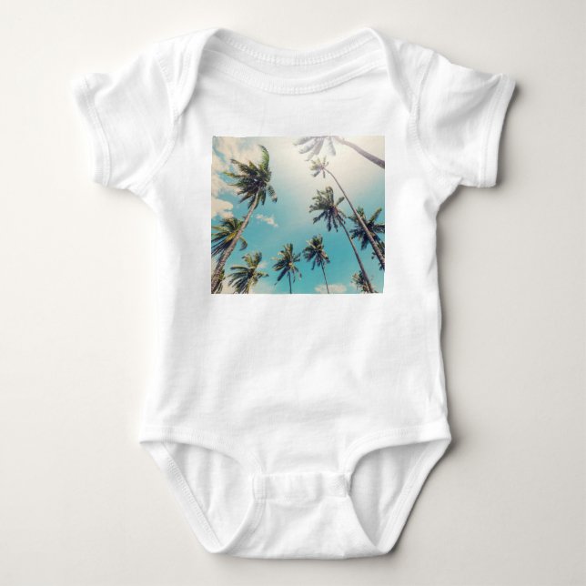 Body Para Bebê Serenity Tropical Beach Landscape (Frente)