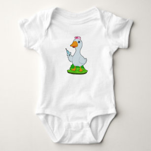 Body Para Bebê Seringa de Enfermeira de Pato