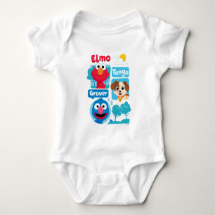 Body Para Bebê Sesame Street Gráfico do Parque de Elmo, Tango e