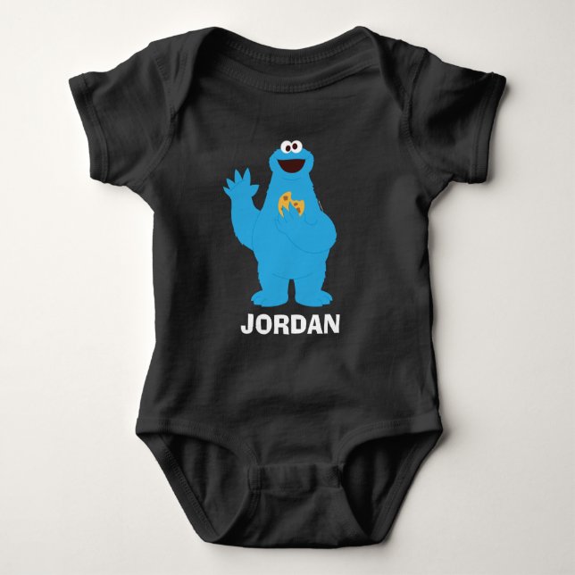 Body Para Bebê Sesame Street | Personalized Cookie Monster (Frente)