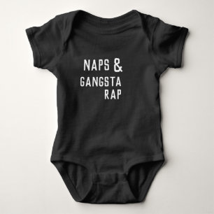 Body Para Bebê Sestas & Bodysuit do rap de Gangsta