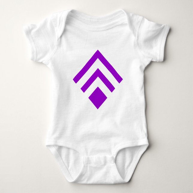 Body Para Bebê Seta Geométrica 02 - Roxo (Frente)
