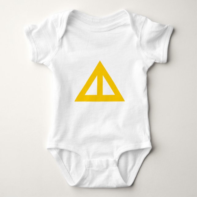 Body Para Bebê Seta Triangular Dividida (Frente)