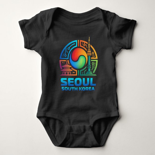 Body Para Bebê Seul Coreia do Sul (Frente)