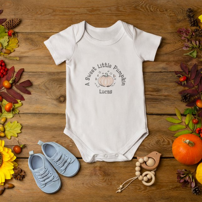 Body Para Bebê Sexo Bonito Neutro Suave Pumpkin (Cute Gender Neutral Autumn Pumpkin Baby Bodysuit for Thanksgiving, Halloween, Fall Baby Shower, etc.)