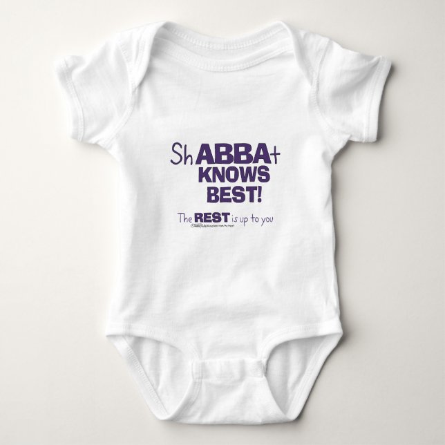 Body Para Bebê ShABBAt Abba conhece melhor (Frente)