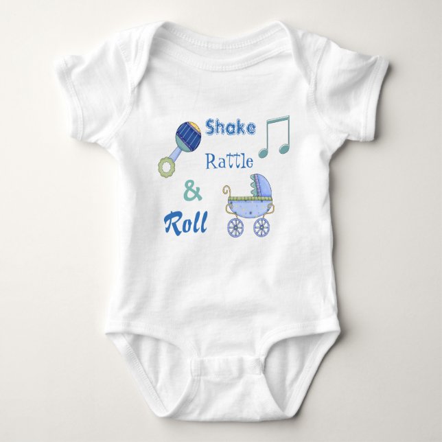 Body Para Bebê Shake Rattle and Roll Baby Boy's Bonitinho (Frente)