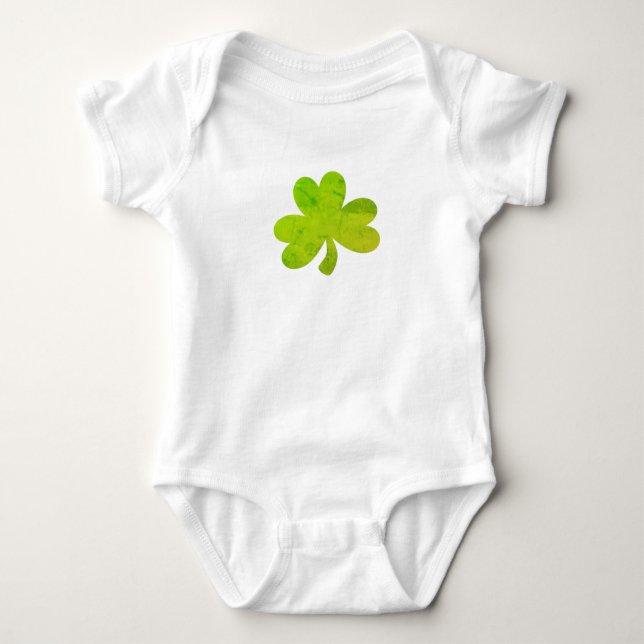 Body Para Bebê Shamrock Irish Painting Silhouette Kids T Shirt (Frente)