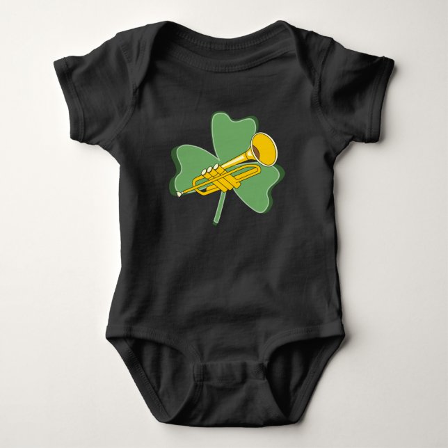 Body Para Bebê Shamrock Trumpet (Frente)