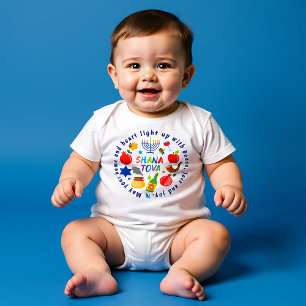 Body Para Bebê 🍯 🍎 🐟 Shana Tova! Texto personalizado do