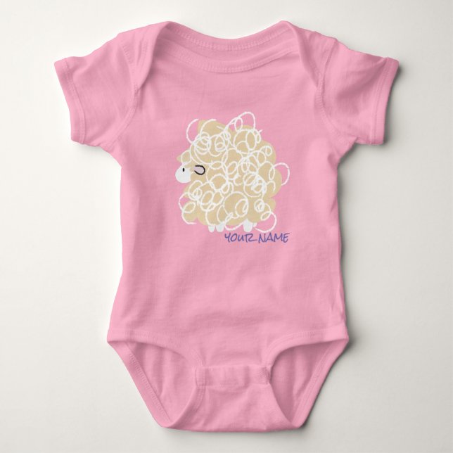 Body Para Bebê sheep bodysuits (Frente)