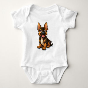 Body Para Bebê Shepard Puppy alemão