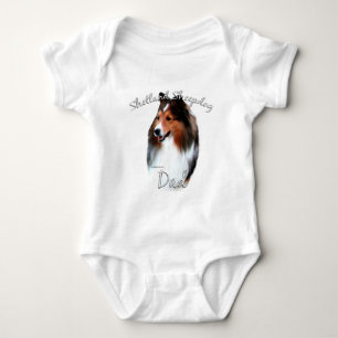 Body Para Bebê Shetland Sheepdog (sable) Pai 2