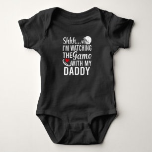 Body Para Bebê Shh Estou Assistindo o Jogo Com o Papai