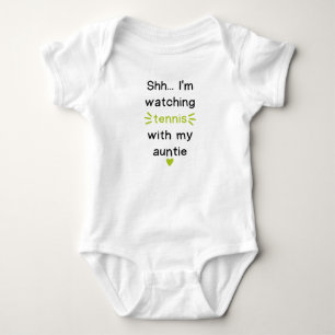 Body Para Bebê Shh Estou Assistindo Tênis Com Minha Tia Tênis Fof