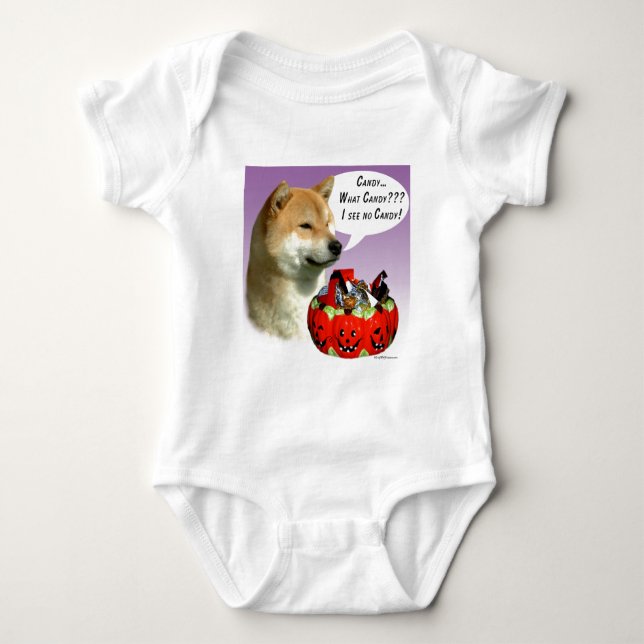 Body Para Bebê Shiba Inu Halloween (Frente)