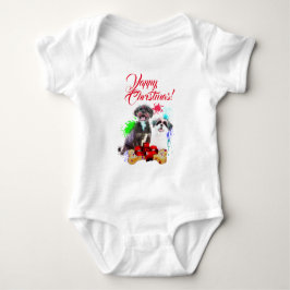 Body Para Bebê Shih Tzu Cachorro Bonito Personalizável Natal Yapp