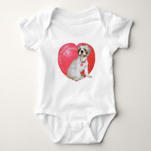 Body Para Bebê Shih Tzu / Lhasa Apso Dia dos Namorados