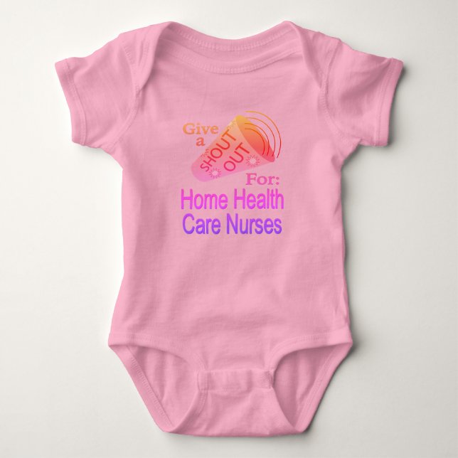 Body Para Bebê Shout for Home Health Care Enfermeira Baby Bodysui (Frente)