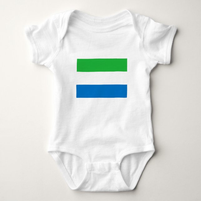 Body Para Bebê Sierra Leone Flag (Frente)