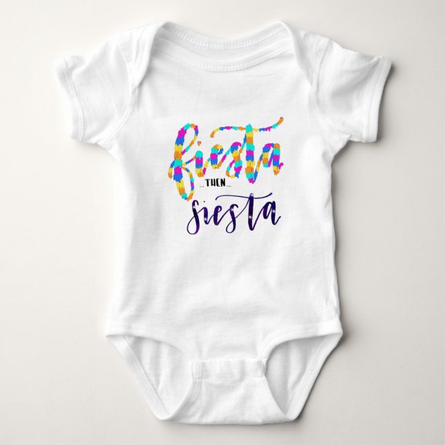 Body Para Bebê Siesta da festa então - Bodysuit do bebê da (Frente)