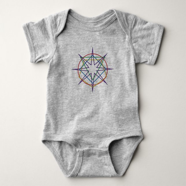 Body Para Bebê Sigilo de Geometria Sagrada (Frente)