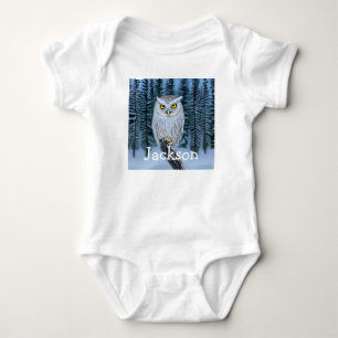 Body Para Bebê Silent Watch - Norte Winter Woods Cinza Owen