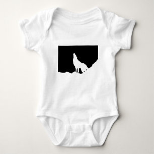 Body Para Bebê Silhouette de Pop de Arte Negra e Branca Única