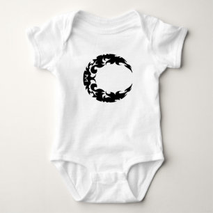 Body Para Bebê Silhueta da Lua do Crescente Negro