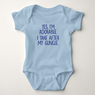 Body Para Bebê Sim, eu sou adorável. Eu tomo após meu Guncle.